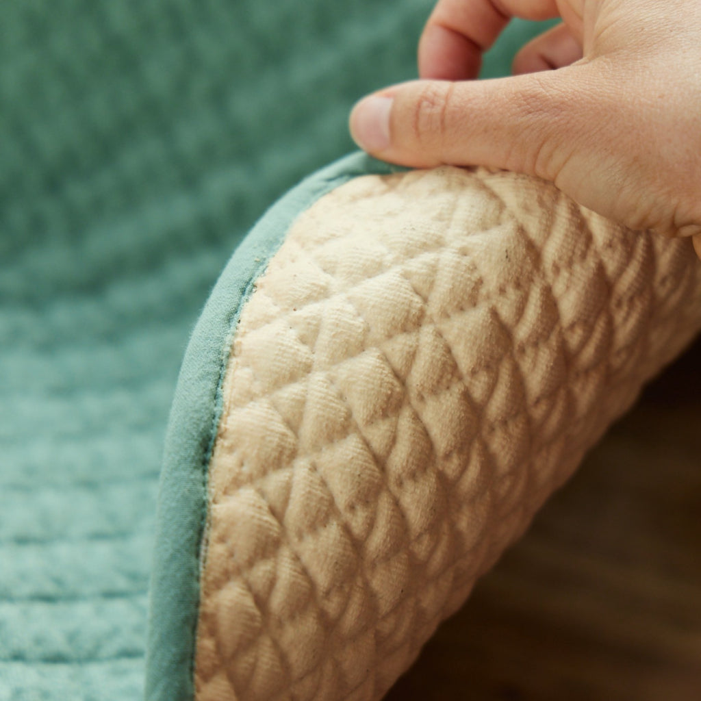 SOUMYA Cotton Yoga Mat with Memory Foam, with Shoulder Strap Anti